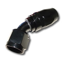 136 Reusable -06 45 Degree Black Hose End