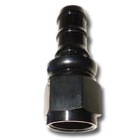Pushloc -06 Straight Aluminum Black Hose End