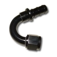 PushLoc -06 150 Degree Aluminum Black Hose End