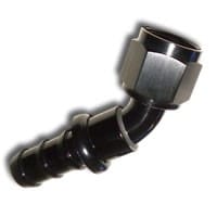 PushLoc -08 45 Degree Aluminum Black Hose End